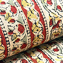 インド更紗の半巾帯　質感・風合