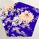 紫地菊に紅葉染めの名古屋帯　帯裏