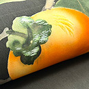 大きな柿の名古屋帯　質感・風合