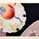 地紙に雪輪文様の名古屋帯　前柄