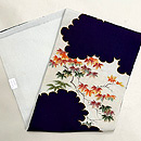 雲取に紅葉の染め名古屋帯　帯裏