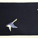 もみじにホトトギス文様の名古屋帯　前柄