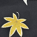 もみじにホトトギス文様の名古屋帯　質感・風合