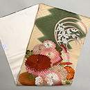 大輪菊文様刺繍の名古屋帯　帯裏
