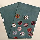 切りばめ文様手描き更紗の名古屋帯　帯裏