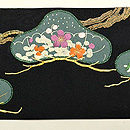 笠松文コラージュの名古屋帯　前柄