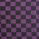 伊兵衛織紫市松の開き名古屋帯 前柄