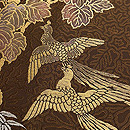 茶地桐竹鳳凰文織名古屋帯　質感・風合