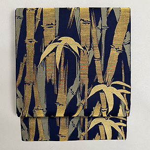 金糸竹文織名古屋帯