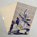皆川月華作 白木蓮の刺繍 絽の名古屋帯 帯裏