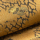 黄土色地松に鶴亀織名古屋帯　質感・風合