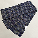 亀甲模様に縞織半幅帯　帯裏