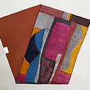 インド カンタワーク抽象画デザイン名古屋帯　帯裏