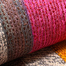 インド カンタワーク抽象画デザイン名古屋帯　質感・風合