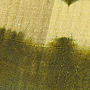 横段絞りの紬名古屋帯　質感・風合