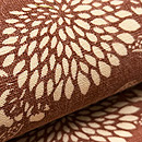 ベンガラ型染めの名古屋帯　質感・風合