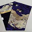 州浜に千鳥の織り名古屋帯　帯裏