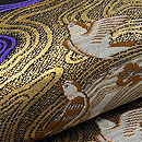 州浜に千鳥の織り名古屋帯　質感・風合