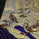 州浜に千鳥の織り名古屋帯　質感・風合