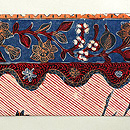 花鳥文様のバティック名古屋帯 前柄