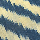 ウズベキスタン アドラスブルー斜線文の名古屋帯 質感・風合