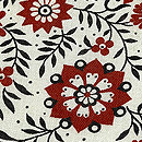 ヨーロッパ更紗柄小花文様の名古屋帯 質感・風合