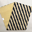 ウズベキスタン アドラス黒斜線文の名古屋帯 帯裏