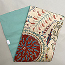 ウズベキスタン スザニ魚文の名古屋帯　帯裏