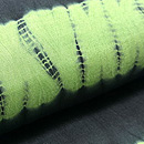 横縞絞り文様の名古屋帯 質感・風合