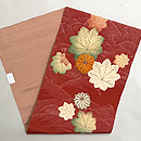 ヤツデに菊文の名古屋帯 帯裏