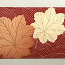 ヤツデに菊文の名古屋帯 前柄