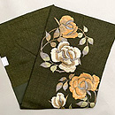 バラの刺繍名古屋帯 帯裏