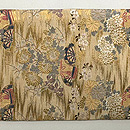 花車文様織りの名古屋帯 前柄