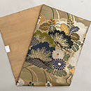 老松に菊桐文様の名古屋帯 帯裏