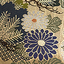 老松に菊桐文様の名古屋帯 質感・風合