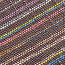 浦野理一 焦茶横棒縞の名古屋帯 質感・風合