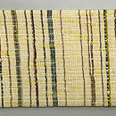 浦野理一 卵色横棒縞の名古屋帯 前柄