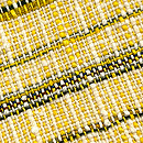 浦野理一 卵色横棒縞の名古屋帯 質感・風合