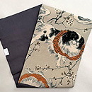 狆と桜の縮緬の帯 帯裏