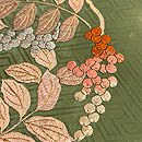 花紋刺繍の紗綾型地紋の名古屋帯 質感・風合