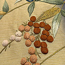 南天の刺繍ぼかしつづれ帯 質感・風合