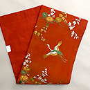 紅花染め江戸裂崩し刺繍帯 帯裏