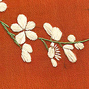 紅花染め江戸裂崩し刺繍帯 質感・風合