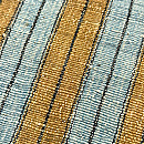 浅葱に金茶太縞の手紡ぎ木綿名古屋帯 質感・風合
