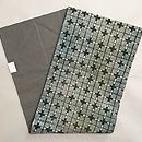 変わり格子文江戸期型染めの名古屋帯 帯裏