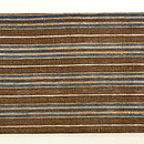 濃茶丹波木綿の名古屋帯　前柄