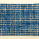 浅葱色小格子丹波木綿の名古屋帯　前柄