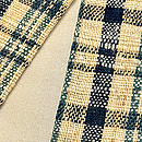 生成り色丹波木綿の半巾帯　質感・風合