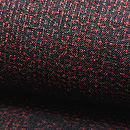 雪輪文あずき色の本場結城紬