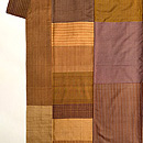 黄八丈の継ぎ着物